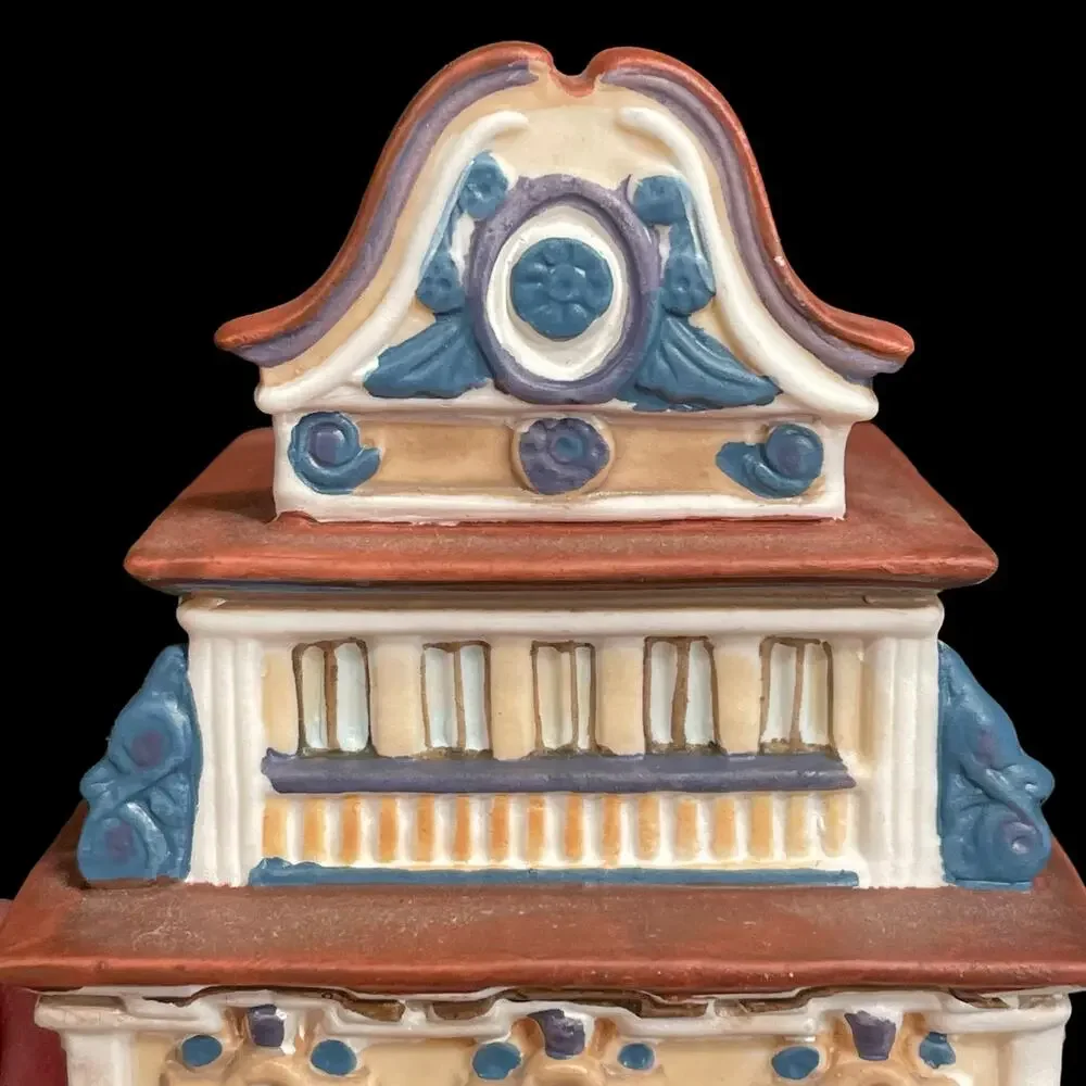PartyLite Cafe Vienna P8276 Tealight House Ceramic Collectible Votive No Box